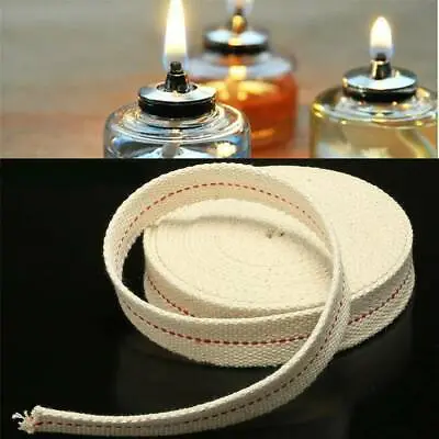 £3.43 • Buy 1  Flat Durable Cotton Wick US 15 Foot Roll Oil Lamp Wick And Lanterns Wick New