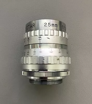 Argus 1 Inch 25mm F1.9 C Mount Cine Lens Bolex Cooke Angenieux • $175