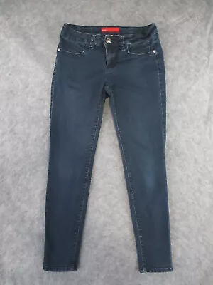 ELLE Jeans Womens 6 Blue Denim Skinny Low Rise Dark Wash Retro Outdoors 28x28 • $10.46