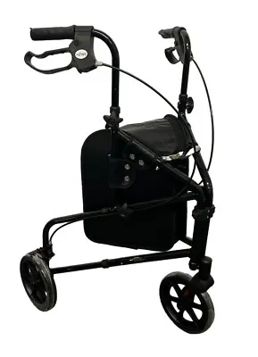 Ultra Lightweight Tri Walker Three Wheel Rollator Mobility Walking Aid With Bag • £69.95