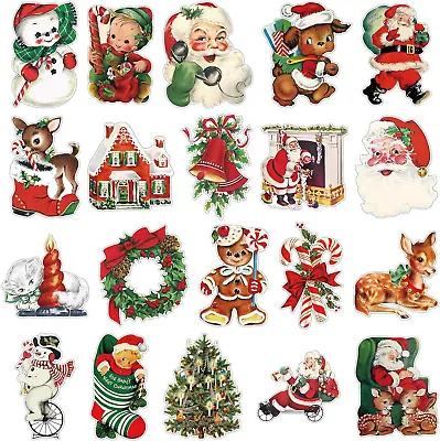 20PCS Vintage Christmas Cutout Home Decoration Santa Claus Snowman Cutout Decor  • $17.99