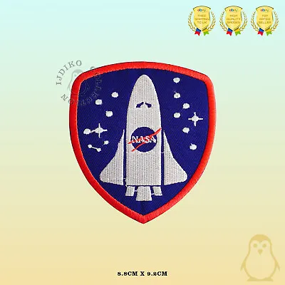 NASA Space Ship USA Badge Embroidered Iron On Sew On Patch Badge For Clothes Etc • £2.39