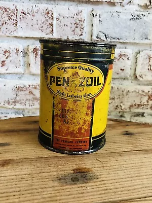 Vintage Pennzoil Advertising Motor Oil Lubrication Grease Can  • $25