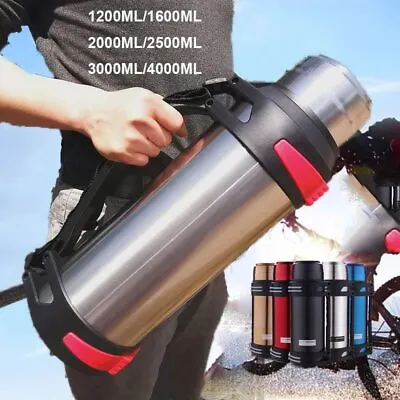 $119.52 • Buy Camping 1200-4000ML Large Thermos Stainless Steel Insulated Water