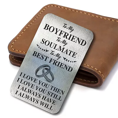 £3.95 • Buy Perfect Valentines Day Gift For Him Her Anniversary Present Metal Card Keepsake