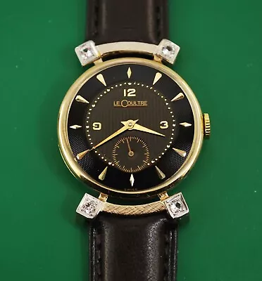 $1999 • Buy Vintage 50s Le Coultre Vacheron Men's Dress Watch 14k GOLD And Diamonds!
