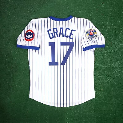 Mark Grace 1990 Chicago Cubs Men's Home Cooperstown Jersey W/ All Star Patch • $139.99