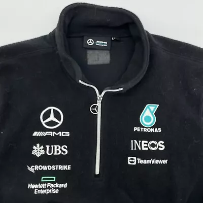 Extra Large Mercedes AMG Petronas 1/4 Heather Pull Over Fleece Jacket • $49.85