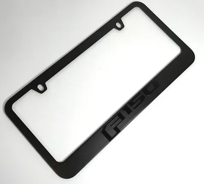 Ford F-150 Premium Matte Black License Plate Frame (2015-2019 Emblem) • $34.95