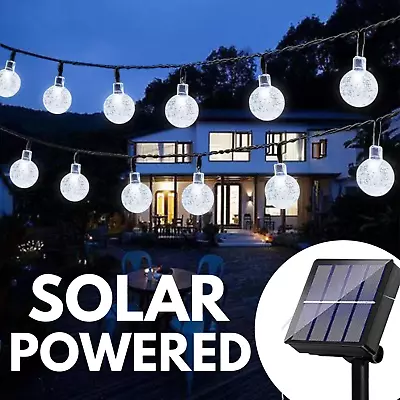 Solar Fairy String Lights 36Ft 60 LED Outdoor Christmas Garden Party Patio Ball • £6.99