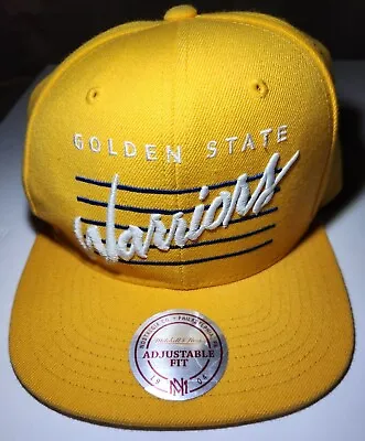 Golden State Warriors Mitchell & Ness NBA Black Gold Snapback Hat #30   • $10