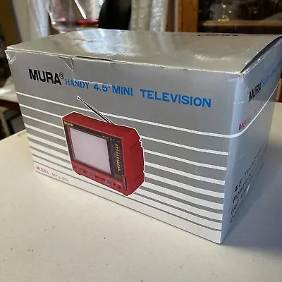 Vintage Tele TV Handy 4.5” Mini Black & White Television New White UHF/VHF • $65