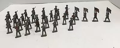 Group 33 Vintage Lead Toy Soldiers 4 With US Flags  2.25” • $5