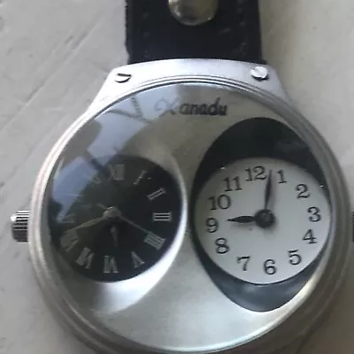 Xanadu Dual Time Quartz Analog Unisex Watch FRESH BATTERIES - KEEPS TIME • $9.95