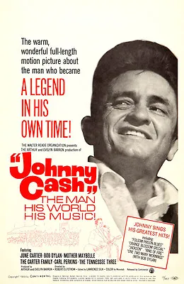  THE MAN HIS WORLD HIS MUSIC  .Johnny Cash Classic Movie Poster A1 A2 A3 A4Sizes • $14.07