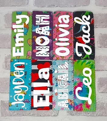 Personalised Patterned Ice Lolly Holder Ice Pole Cosy Ice Pop Sleeve Party Gift • £4.50