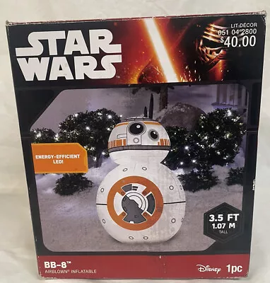 $27.99 • Buy AirBlown Inflatable BB-8 Star Wars Christmas Decoration 3.5 Feet