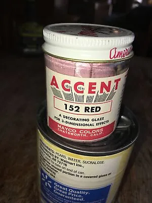Vintage Mayco Accent 2oz. Glaze 152 Red • $2