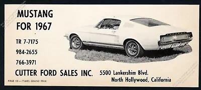 1967 Ford Mustang Fastback Photo Unusual Local Hollywood Dealer Vintage Print Ad • $12.14