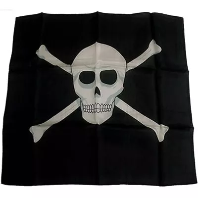 18  SKULL & CROSS BONES PRODUCTION SILK Black Pirate Magic Trick Scarf Magician • $14.89