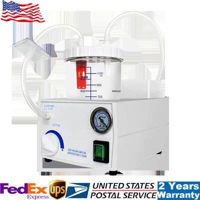 $137.78 • Buy Dental Medical Emergency Vacuum Phlegm Suction Unit Portable Aspirator Machine