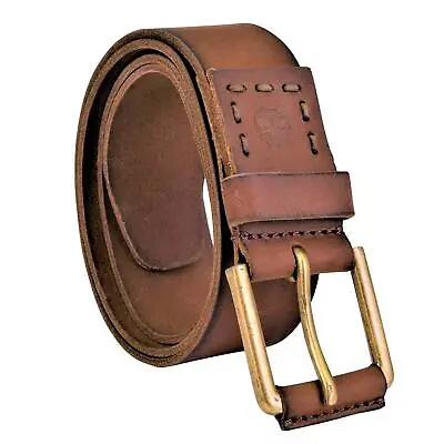 Timberland Men's 40MM Wide Pull Up Full Grain Leather Jean Belt Brown • $21.99