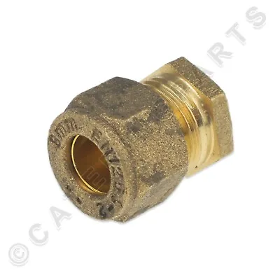 8mm COMPRESSION STOP END BLANK OFF BLANKING CAP COPPER GAS PIPE TUBE FITTING • £4.95