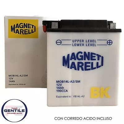 Battery Magneti Marelli MOB14L-A2 12V 14AH Motorcycle Guzzi Nevada Classic 750 • $213.77