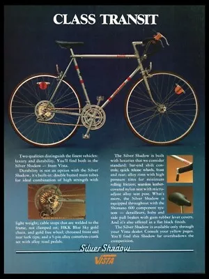 1978 Vista Silver Shadow Vintage ORIGINAL Bike/Bicycle Print Ad /mini Poster- • $9.95