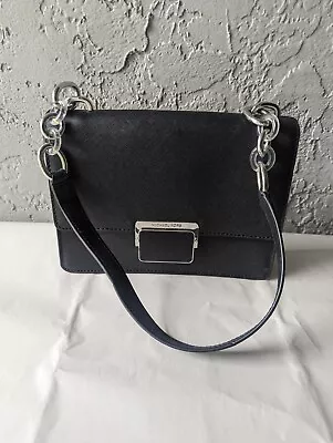 NWOT Michael Kors Black Leather Cynthia Shoulder Bag • $74.99