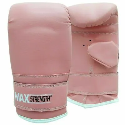 Pro Pink Bag Mitts Boxing Gloves MMA UFC Muay Thai Training Grappling Punch • £10.85