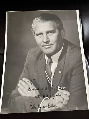 Official Photo Auto Wernher Von Braun Director Marshall Space Center NASA Nazi • $999