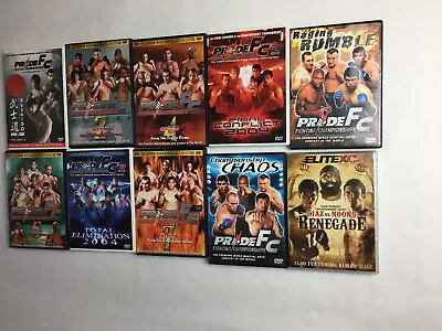 4# ECW UFC Cage Match  DVD Lot Of 10 MMA FIGHTERS FIGHTING • $19.99