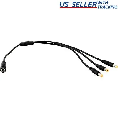 1:3 DC Power Splitter Cable Cord 1 Female To 3 Male 5.5x2.1mm Port Pigtals 12V • $5.99