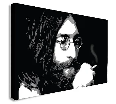 £14.99 • Buy John Lennon Smoking -The Beatles - Canvas Wall Art Framed Print - Various Sizes