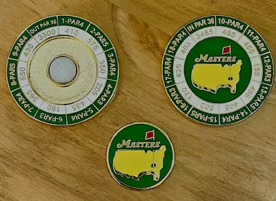 The Masters Tournament Magnetic Ball Marker Augustal NationalYardage Booking Ord • $18.95