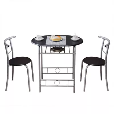 3 Piece Dining Set Table 2 Chairs Bistro Pub Home Kitchen Breakfast Furniture • $78.99