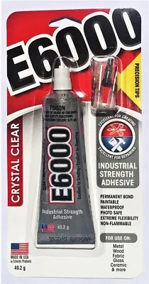 E6000 Industrial Strength Glue 40.2g Tube Precision Tips Craft Jewelery Adhesive • $23.95