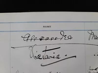 Queen Alexandra Denmark Princess Victoria United Kingdom Signed Royalty Document • $774.95