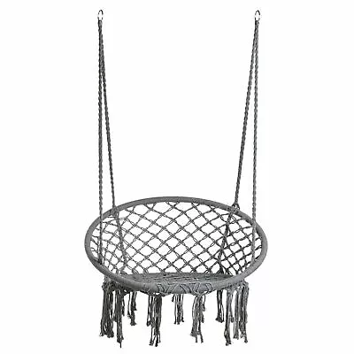 £28.99 • Buy Comfort Hanging Hammock Rope Swing Chair Macrame Soft Outdoor Indoor Garden Seat
