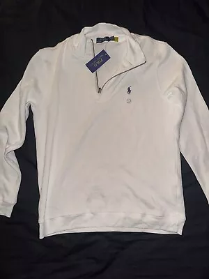 Polo Ralph Lauren Jacket Men's Size Large White Quarter Zip • $90