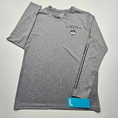 Gen 2 UCONN Huskies Boys Shirt Large 14 16 Gray Script Sleeve Logo Base Layer L • $13.99