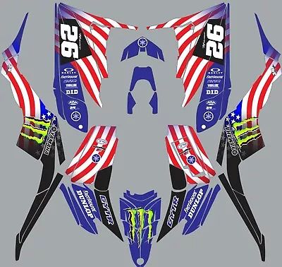 $98 • Buy Graphics For Yamaha Raptor 350 2004-2014 American Flag Decal