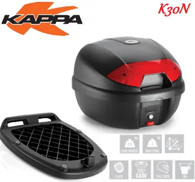K30N Baule 30 LT + PLATE For YAMAHA YBR 125 With ALREADY FITTED CARRIER • £71.91