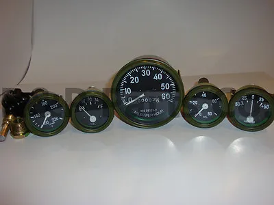 $132.93 • Buy Speedometer Temp Oil Fuel Amp Gauge Kit Olive For Willys MB Jeep Ford CJ GPW