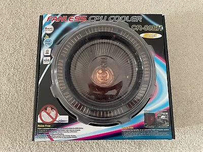 Nofan CR-80EH Copper IcePipe 80W Fanless Intel AMD CPU Cooler 0.0 DBA Silent • £25