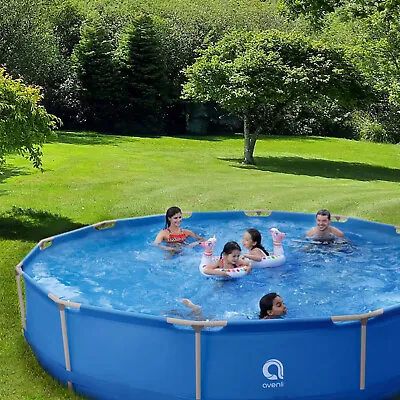 £390 • Buy SWIMMING POOL 15ft X 48  BEST Large Avenli ROUND STEEL FRAME ABOVE GROUND GARDEN
