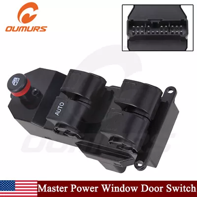 Electric Power Window Master Switch Front Left For Honda Civic CRV 35750S5AA02ZA • $11.95