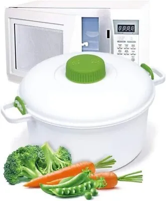 Micro Master Pressure Cooker Green 2.8l Microwave Kitchen Easy Quick Cook Tools • £10.16