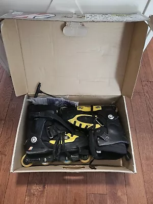 Rare K2 Yellow Bing Air Aggressive Skates Men's Size US 8.5 Fatty Pro With Box • $99